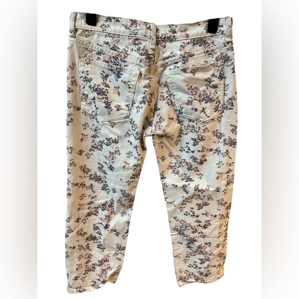 Rag and Bone Micro Floral Print Boyfriend Loose Cropped Jeans Sz 24 (Fits 25-26) - Picture 3 of 11